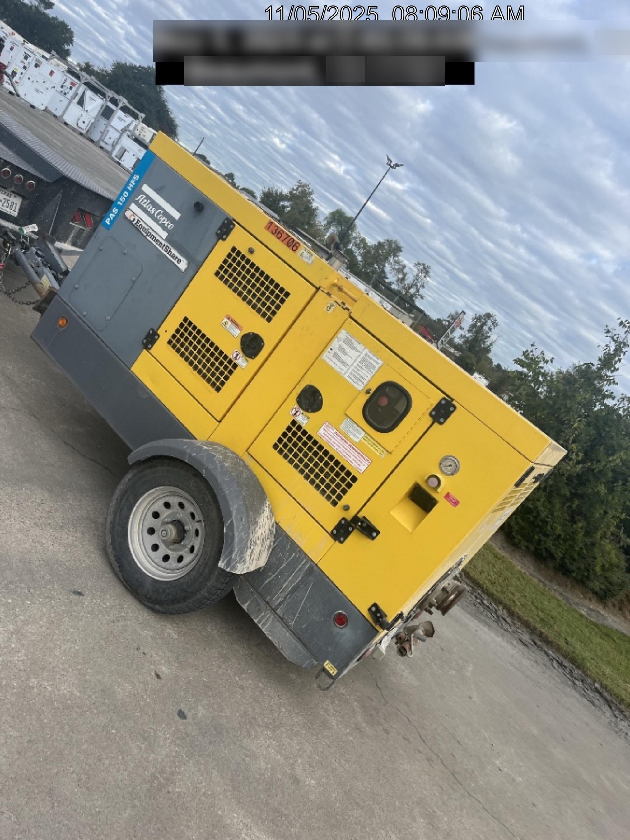 2021 ATLAS COPCO PAS 150 HF CS Enclosed