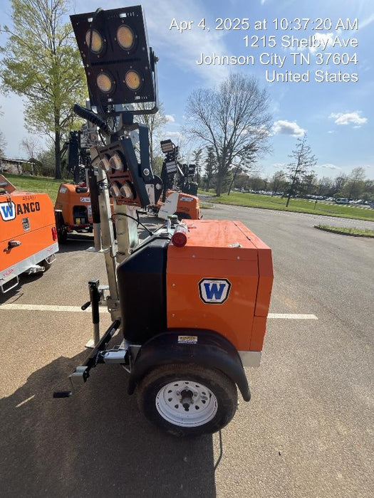 2025 Wanco WLTT-4MM4K Diesel, Mitsubishi L2E, 9.0HP @1800 rpm, Deep Sea Controller, Shore Power Plug, Auto Start, (4) 350W LED Floodlights, 4kW Generator, 60 Gal Fuel Tank, 2" Ball, T3