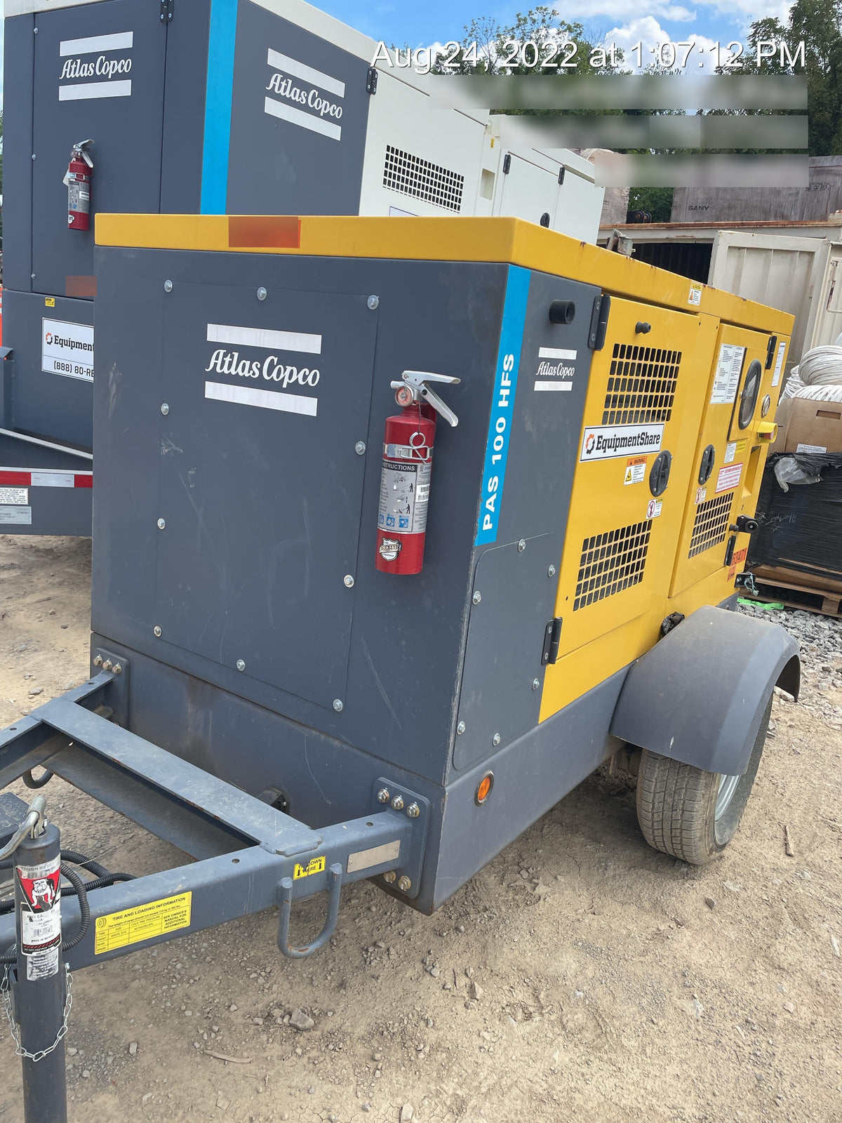2020 ATLAS COPCO PAS 100 HF CS Enclosed