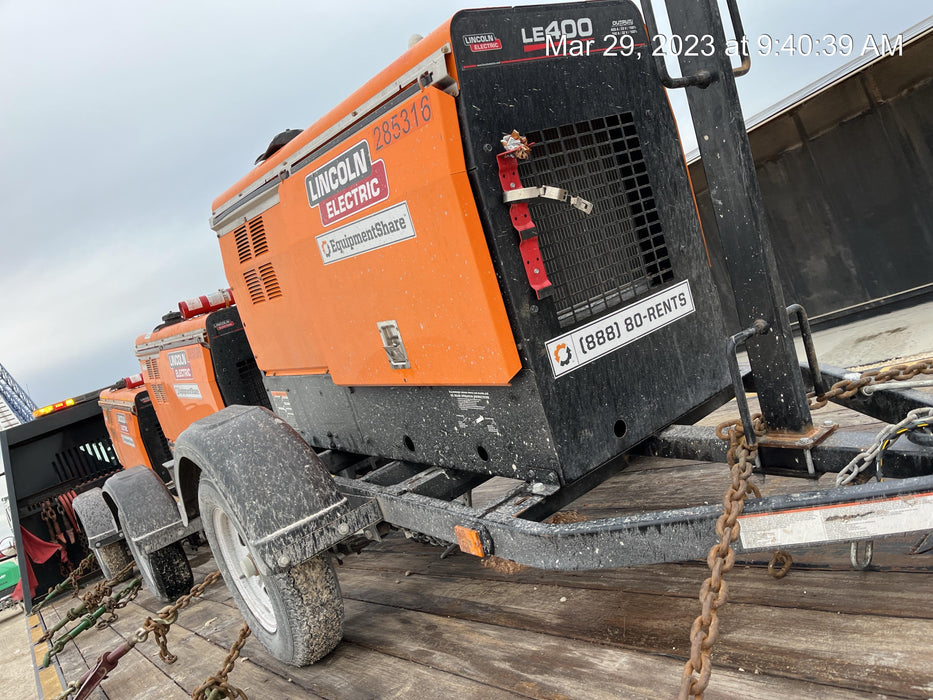 2022 Lincoln Electric LE400 Kubota V1505, Trlr, Cable Rack, Light Kit, ES Decals, T3
