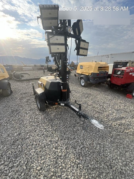 2022 Allmand NLV3GR (4) LED Light Fixture 350W, 23' Vertical Mast, 3kW Prime, Towable, ES Decals, T3