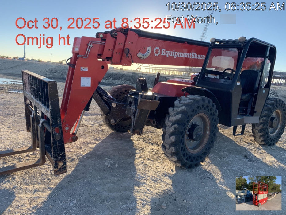 2019 Manitou MTA10055 Canopy, 120 HP, Solid Tires, Work Lights, Lift Hook, Auxiliary Hydraulics 66" Carriage and 60" Forks
