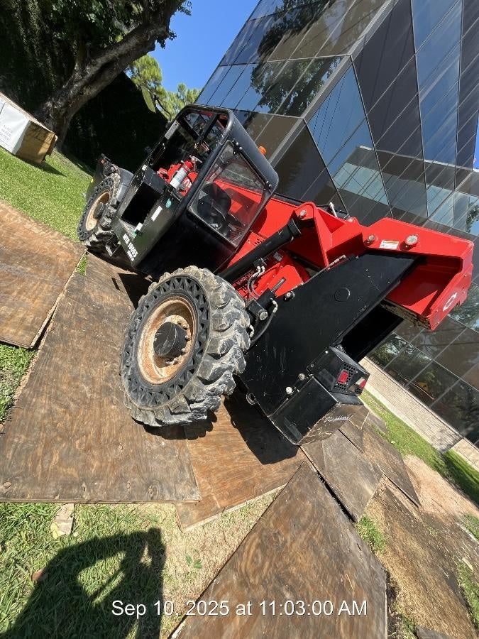 2019 Manitou MTA10055 Canopy, 120 HP, Solid Tires, Work Lights, Lift Hook, Auxiliary Hydraulics w/66" Carriage and 60" Forks