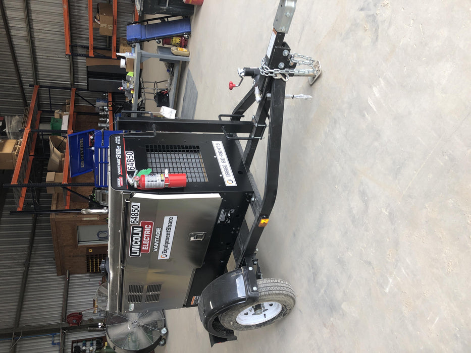 2020 Lincoln Electric Vantage 322 Welder Ready-Pak 3, w/ GPS & Decals (includes trailer, cable rack, fender light kit)