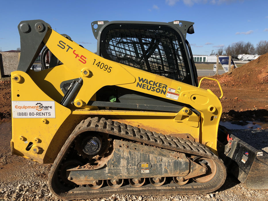 2018 Wacker Neuson ST45 ST45 10K Tracked Skid Loader, Cab / Heat / AC , ISO, Bucket Leveling, High Flow, 84" Bucket LP w/ Teeth