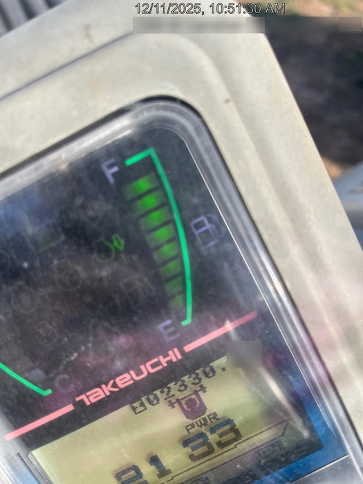 2019 Takeuchi TB260 Takeuchi TB260 Canopy w/Rubber Tracks, Auxiliary Hydraulics, Standard Blade, Manual QC