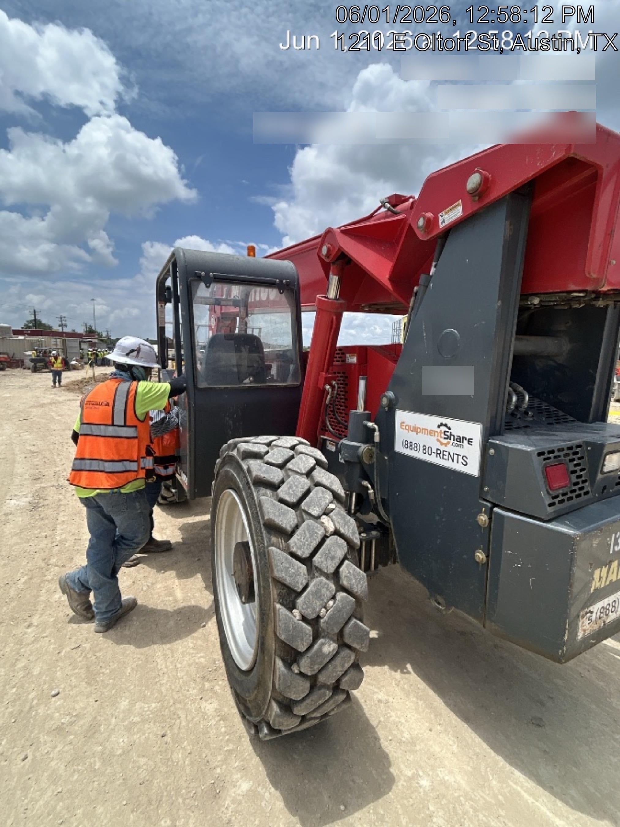 2018 Manitou MTA10055 MTA10055 - 74 HP T4, Canopy, Worklights/Strobe, Beacon, 66" Carriage, 60" Forks, Solid Tires, Lift Hook, Aux Hydraulics