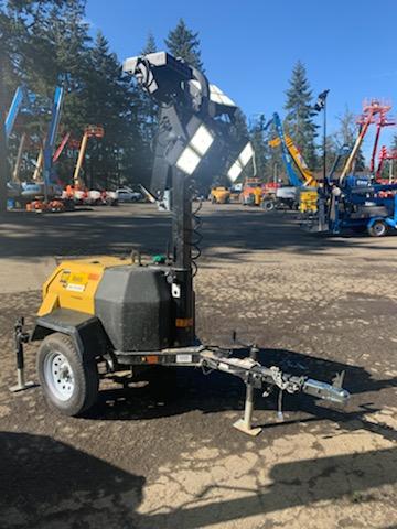 2021 Allmand NLV3GR (4) LED Light Fixture 350W, 23' Vertical Mast, 3kW Prime, Towable, Deep Sea L401, Leveling Jacks, Yanmar T4F 5.8hp