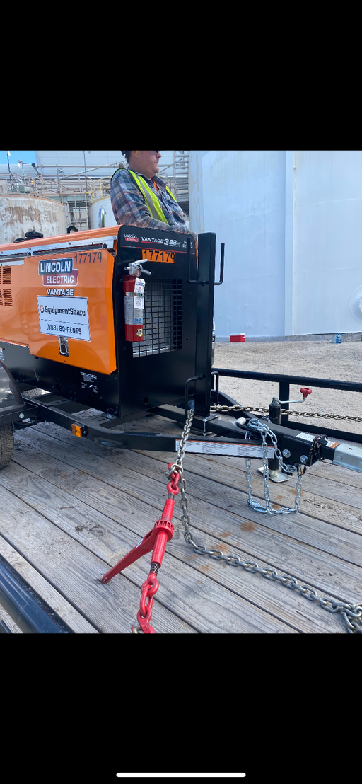 2021 Lincoln Electric Vantage 322 Vantage 322 Ready Pak 3 w/ Decals, ORANGE (includes trailer, cable rack, fender light kit) NO Telematics