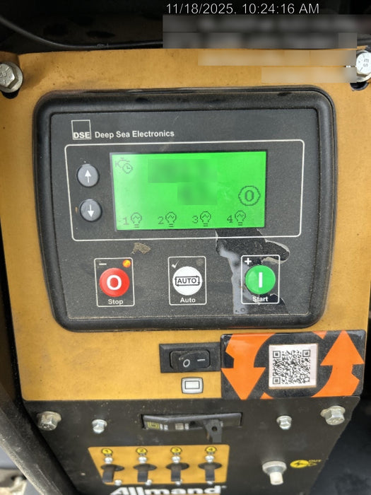 2021 Allmand NLV3GR (4) LED Light Fixture 350W, 23' Vertical Mast, 3kW Prime, Towable, Deep Sea L401, Leveling Jacks, Yanmar T4F 5.8hp