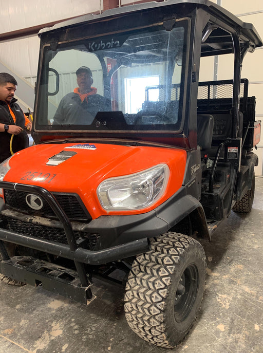 Kubota RTV-X1140W-H 4wd Utility Cart, LED Strobe, Windshield Tempered Glass, Pastic Canopy, Wire Harness Kit, Backup Alarm