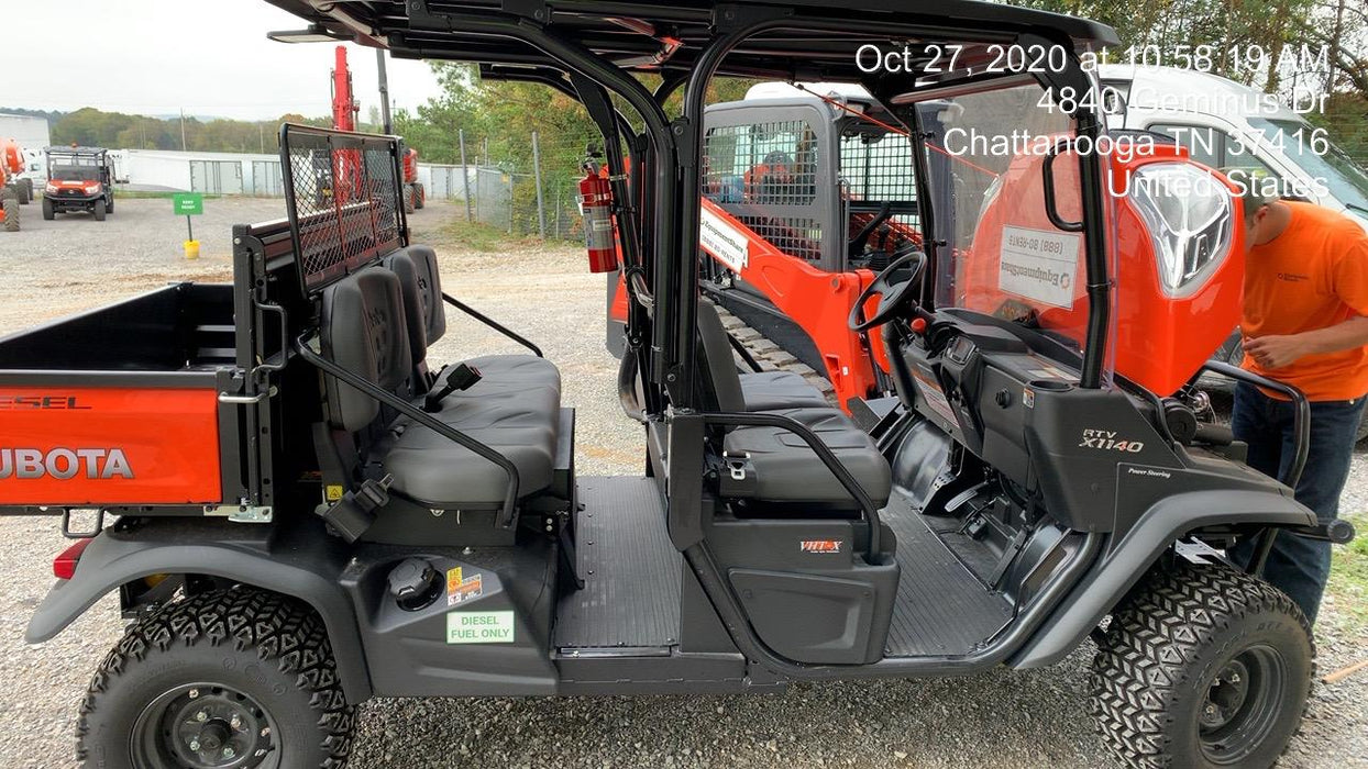 Kubota RTV-X1140W-H 4WD, LED Strobe, Windshield Acrylic Clear, Plastic Canopy, Wire Harness Kit, Backup Alarm