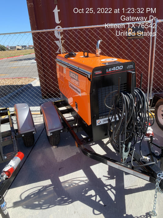 2022 Lincoln Electric LE400 Kubota V1505, Trlr, Cable Rack, Light Kit, ES Decals, T3