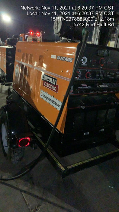 2021 Lincoln Electric Vantage 549X Ready Pak 3, ORANGE (includes trailer, cable rack, fender light kit)