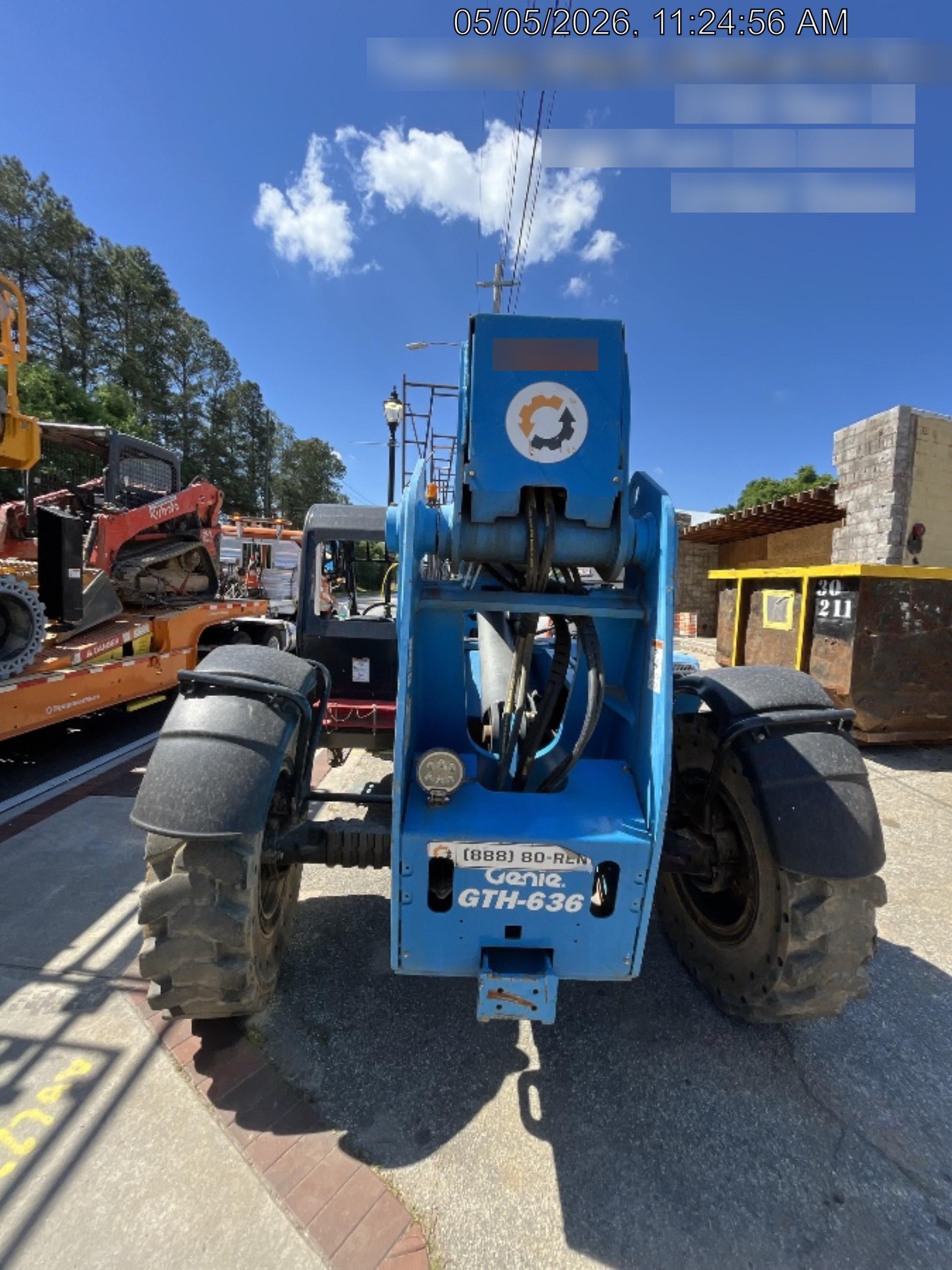 2018 Genie GTH-636 Genie GTH-636 w/Open ROPS, Solid Tires, beacon/work lights, 48" carriage/forks