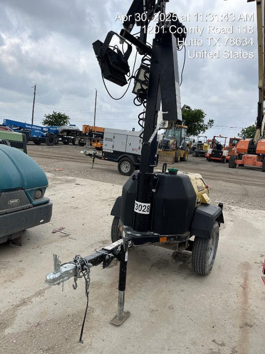 2022 Allmand NLV3GR (4) LED Light Fixture 350W, 23' Vertical Mast, 3kW Prime, Towable, ES Decals, T3