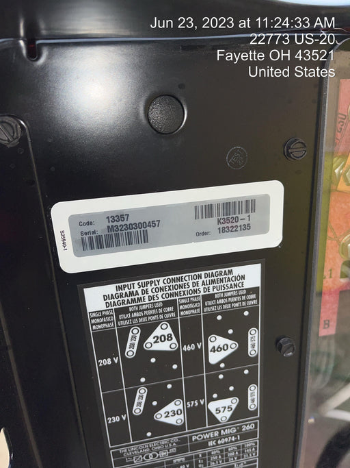 2023 LINCOLN ELECTRIC POWER MIG 260