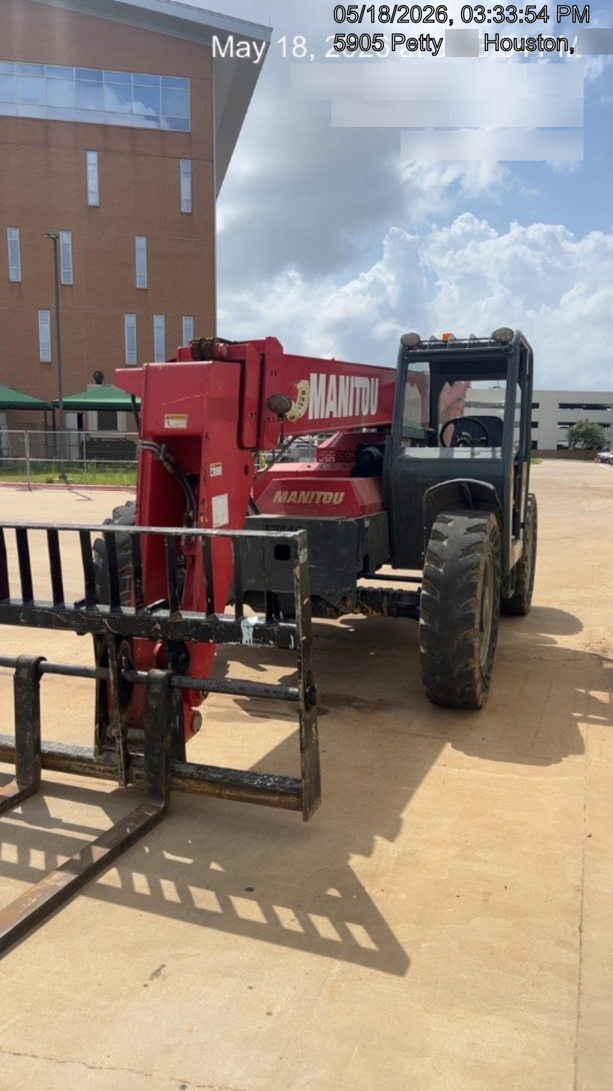 2019 Manitou MTA8044 MTA8044 - 74 HP T4, Canopy, Worklights/Strobe, Beacon, 66" Carriage, 48" Forks, Solid Tires, Lift Hook, Aux Hydraulics