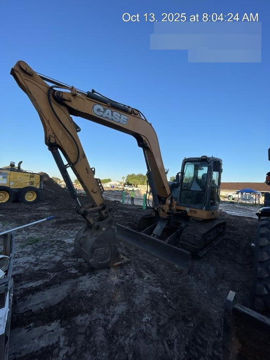 2015 Case CX80C CLOSED CAB, A/C,RUBBER TRACKS PADS,7'-2" ARM,THUMB