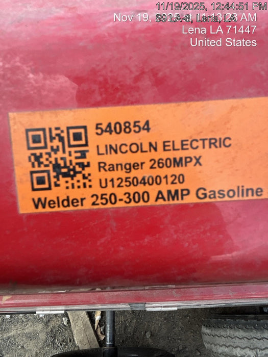 2025 LINCOLN ELECTRIC Ranger 260MPX