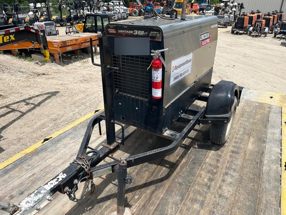 2019 Lincoln Electric Vantage 322 Lincoln Vantage 322 Welder w/Trailer, Light Kit, Cable Rack