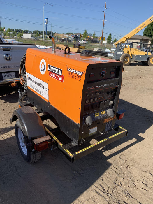 2021 Lincoln Electric Vantage 322 Vantage 322 Ready Pak 3 w/ Decals, ORANGE (includes trailer, cable rack, fender light kit) NO Telematics