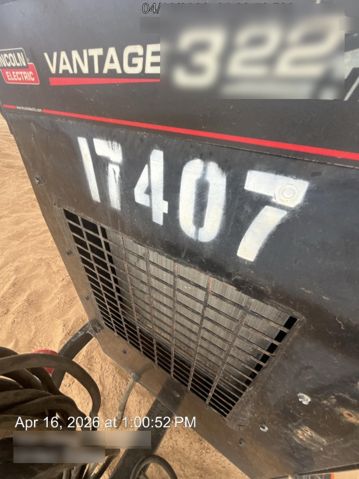 2018 Lincoln Electric Vantage 322 Lincoln Vantage 322 Welder Ready Pak 3 - Vantage 322, Trailer, Fender and light kit, Cable rack