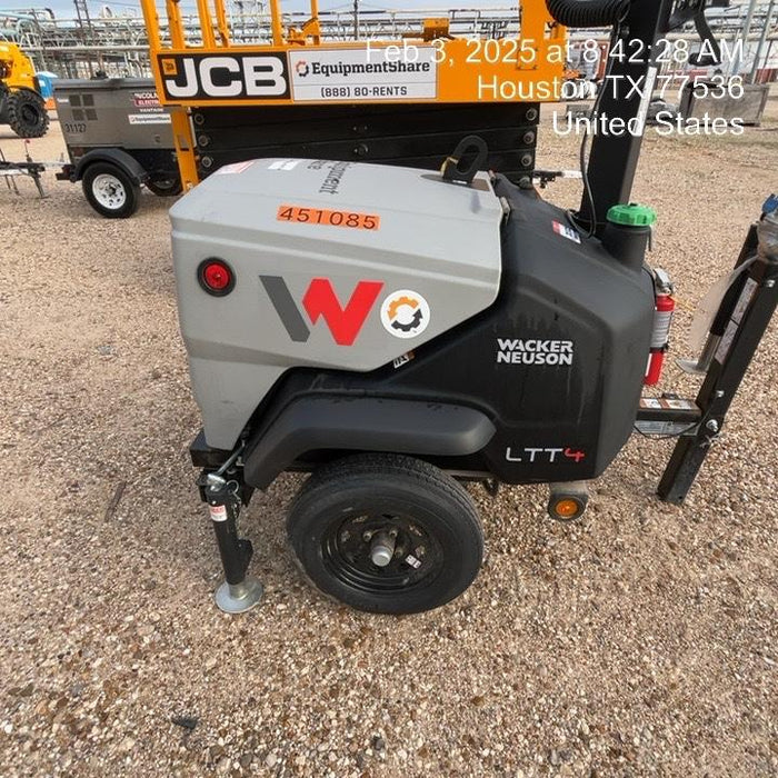 2024 Wacker Neuson LTT4 Diesel, Kohler KDW702, Deep Sea Controller, Auto Start, LED 320W, Bypass Outlet, T3