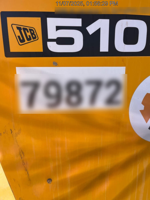 2020 JCB 510-56 Cab/Heat/Air, Solid Tires, Work Lights, Beacon, Aux Hydraulics, Back up Alarm, Lifting Eye, ES Decals