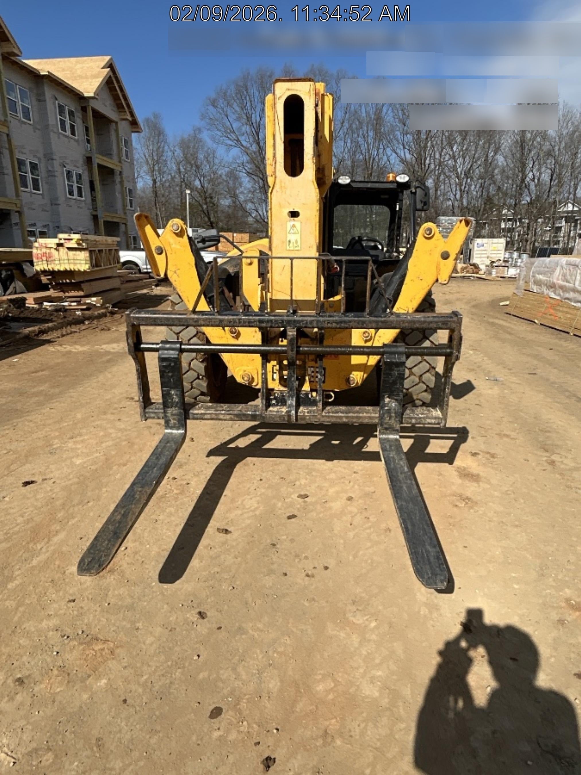 2019 JCB 510-56 Open ROPS, 74 HP, Solid Tires, Worklights, Beacon, Aux Hydraulics, Lifting Eye w/72" Carriage/60" Forks