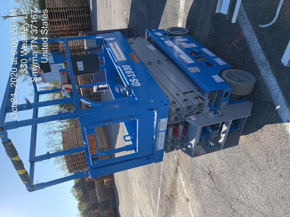 2020 Genie GS-1930 Solid Non Marking Tires, Beacon, Folding rails with half height swing gate