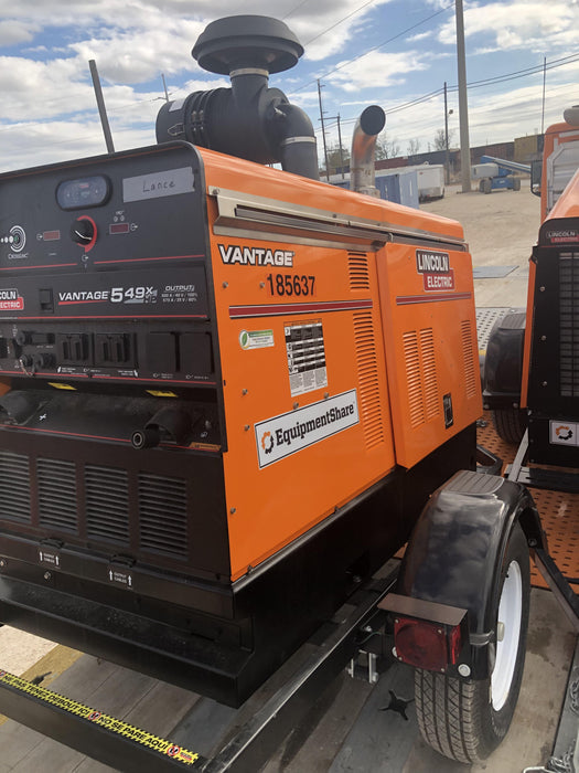 2021 Lincoln Electric Vantage 549X Ready Pak 3, ORANGE (includes trailer, cable rack, fender light kit)