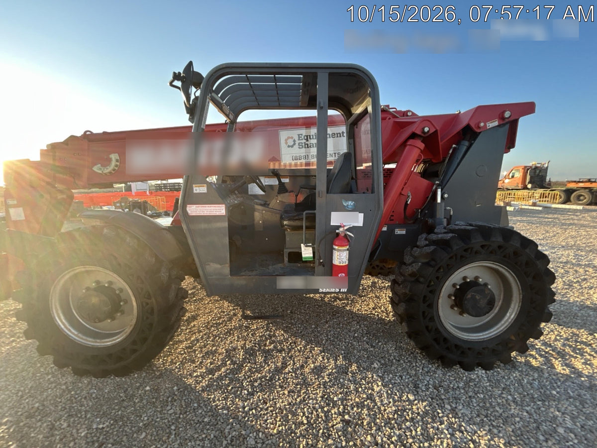2018 Manitou MTA10055 Manitou MTA 10055 w/Cab/Heat/AC, Work Lights/Strobe, Aux Hyd, Solid Tires, Lift Hook, 66" Carriage, 60" Forks