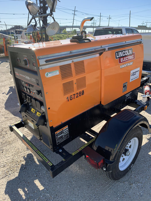 2021 Lincoln Electric Vantage 322 Vantage 322 Ready Pak 3 w/ Decals, ORANGE (includes trailer, cable rack, fender light kit) NO Telematics