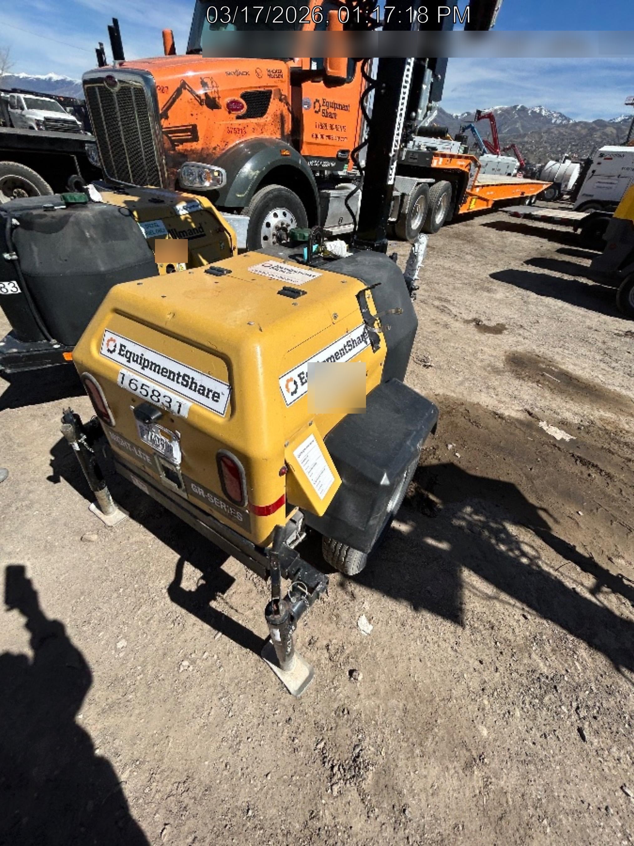 2021 Allmand NLV3GR (4) LED Light Fixture 350W, 23' Vertical Mast, 3kW Prime, Towable, Deep Sea L401, Leveling Jacks, Yanmar T4F 5.8hp