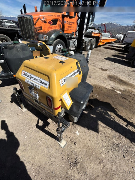 2021 Allmand NLV3GR (4) LED Light Fixture 350W, 23' Vertical Mast, 3kW Prime, Towable, Deep Sea L401, Leveling Jacks, Yanmar T4F 5.8hp