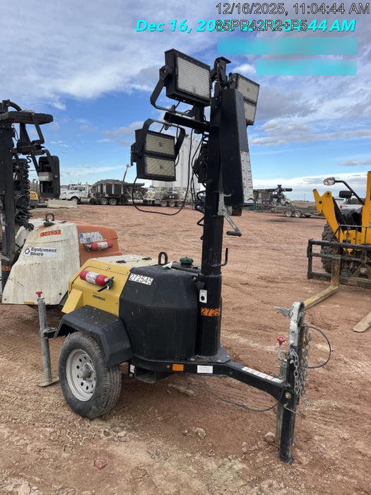 2022 Allmand NLV3GR (4) LED Light Fixture 350W, 23' Vertical Mast, 3kW Prime, Towable, ES Decals, T3