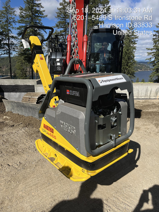 2024 Wacker Neuson DPU6555Heh Hatz Diesel, Reversible Plate Compactor, electric start