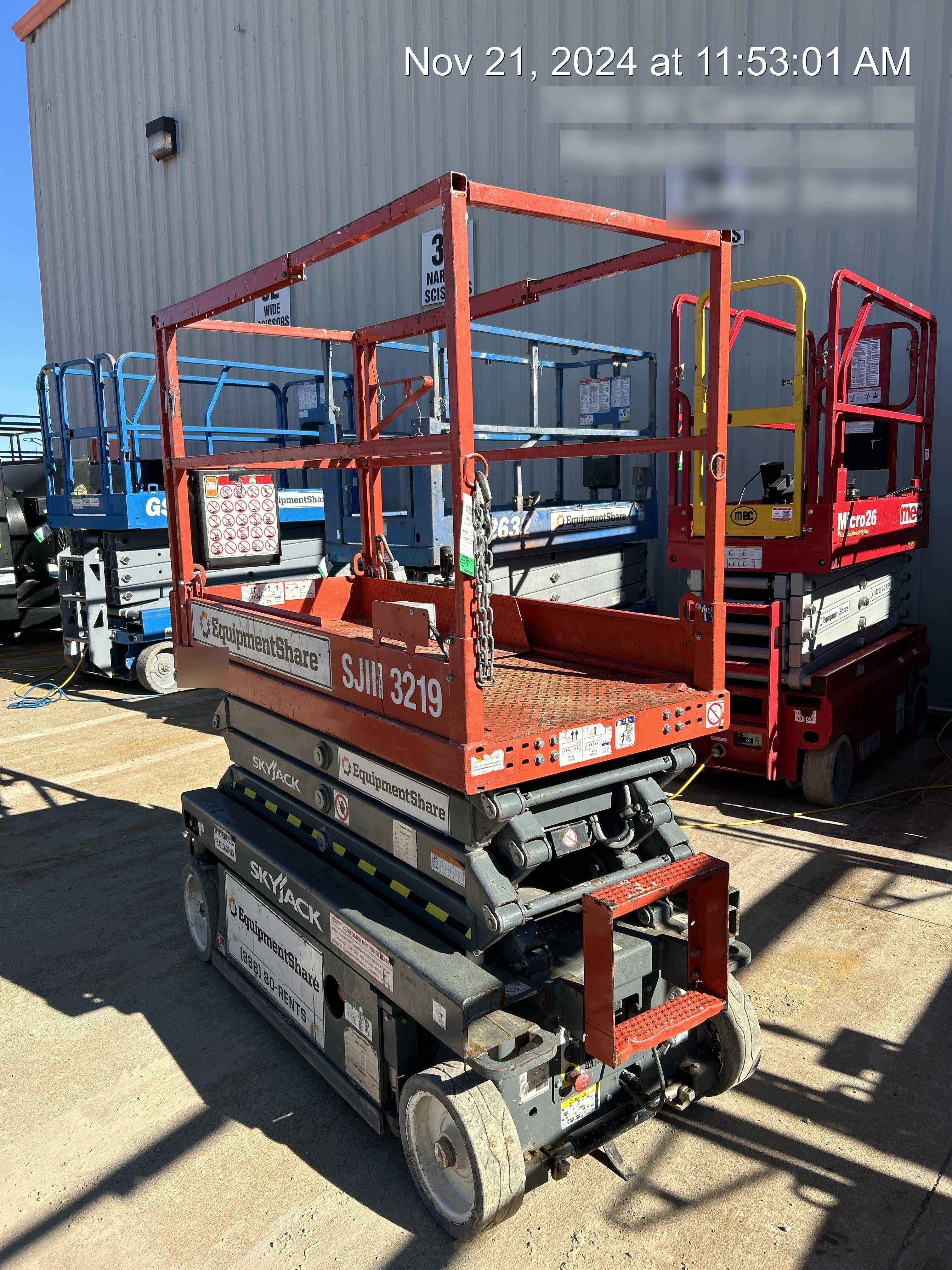 2019 Skyjack SJIII-3219 Standard Options, Trojan Batteries