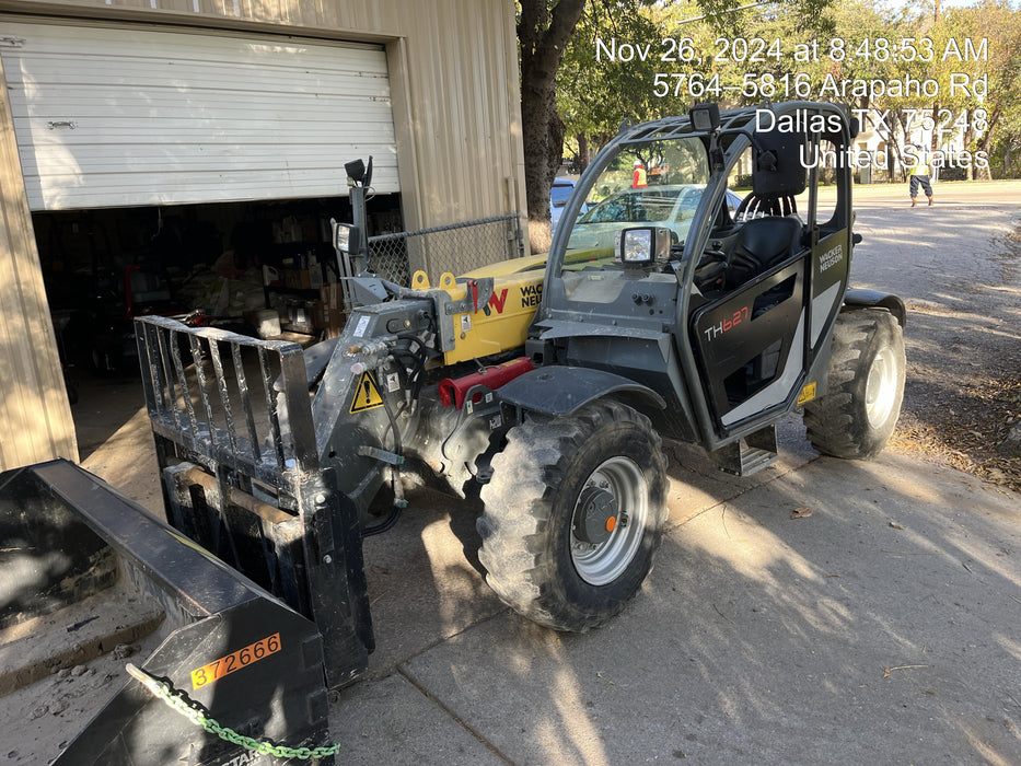 2018 Wacker Neuson TH627 Wacker Neuson TH627 Telehandler w/Canopy, Solid Tires, 48" Carriage and Forks