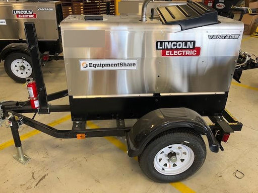 2019 Lincoln Electric Vantage 322 Welder Ready-Pak 3, Two wheel trailer, Fender and Light kit, Cable Rack