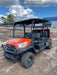Kubota RTV-X1140W-H Kubota RTVX1140WH 4wd Utility Cart, LED Strobe, Windshield Tempered Glass, Plastic Canopy, Wire Harness Kit, Backup Alarm