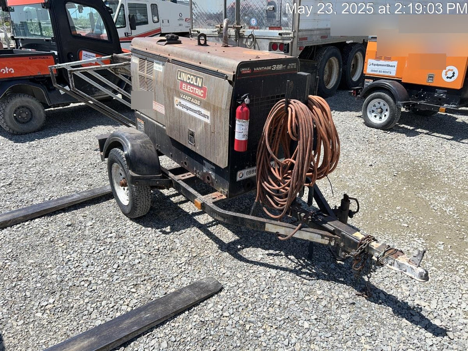 2019 Lincoln Electric Vantage 322 Ready-Pak 3, Two Wheel Trailer, Fender and Light Kit, Cable Rack
