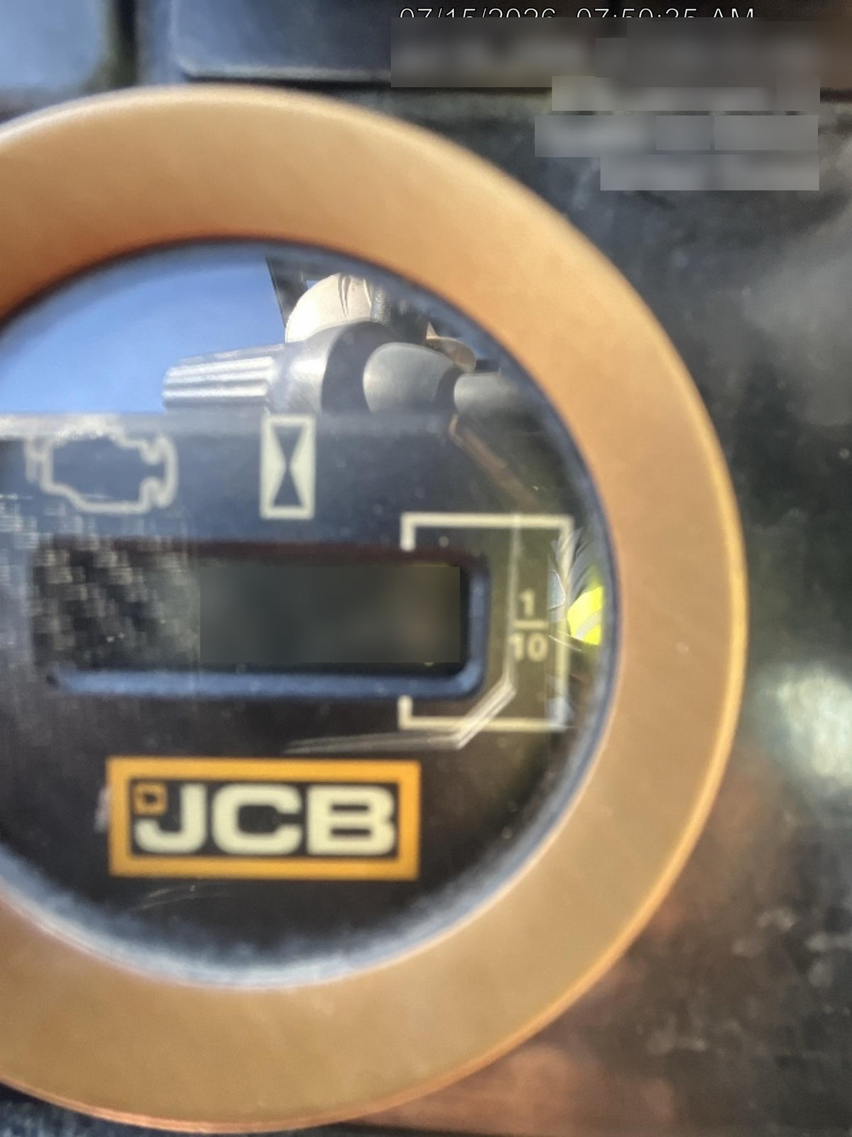 2019 JCB 510-56 74 HP w/Open ROPS, Beacon, Aux Hydraulics, Worklights, Solid Tires w/60" Carriage/Forks