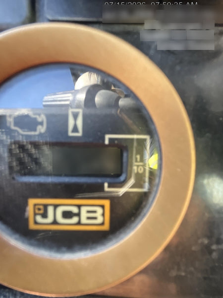 2019 JCB 510-56 74 HP w/Open ROPS, Beacon, Aux Hydraulics, Worklights, Solid Tires w/60" Carriage/Forks