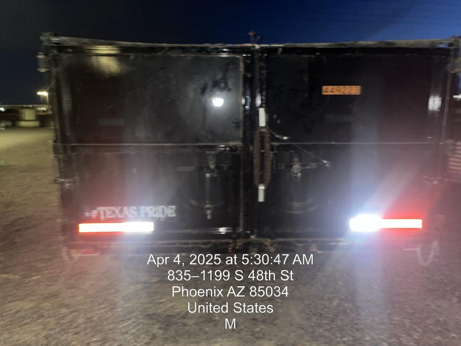 2025 TEXAS PRIDE TRAILERS 14'L x 7'W 5 Cu Yd Trunnion Hydraulic Dump