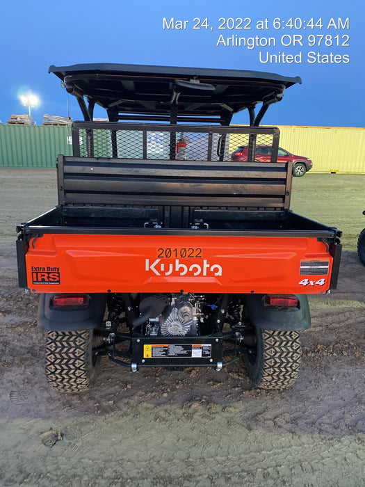 2022 Kubota RTV-X1140W-H Plastic Canopy, Windshield Acrylic Clear, LED Strobe Light, Wire Harness Kit, Back up Alarm