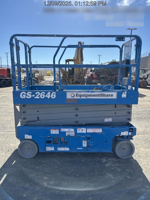 2019 Genie GS-2646 folding rails with full height swing gate