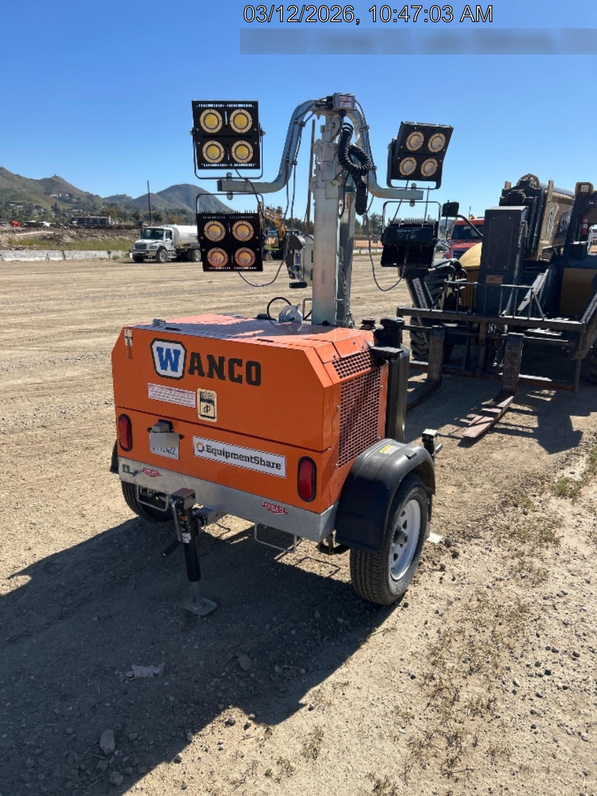 2024 Wanco WLTT-4MM4K Diesel, Deep Sea Controller, Shore Power Plug, Auto Start, (4) 350W LED Floodlights, 4kW Generator, 60 Gal Fuel Tank, 2" Ball, T3