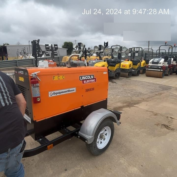 2023 Lincoln Electric LE400 Kubota V1505, Trlr, Cable Rack, Light Kit, ES Decals, T3